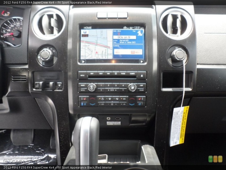 FX Sport Appearance Black/Red Interior Controls for the 2012 Ford F150 FX4 SuperCrew 4x4 #67622034