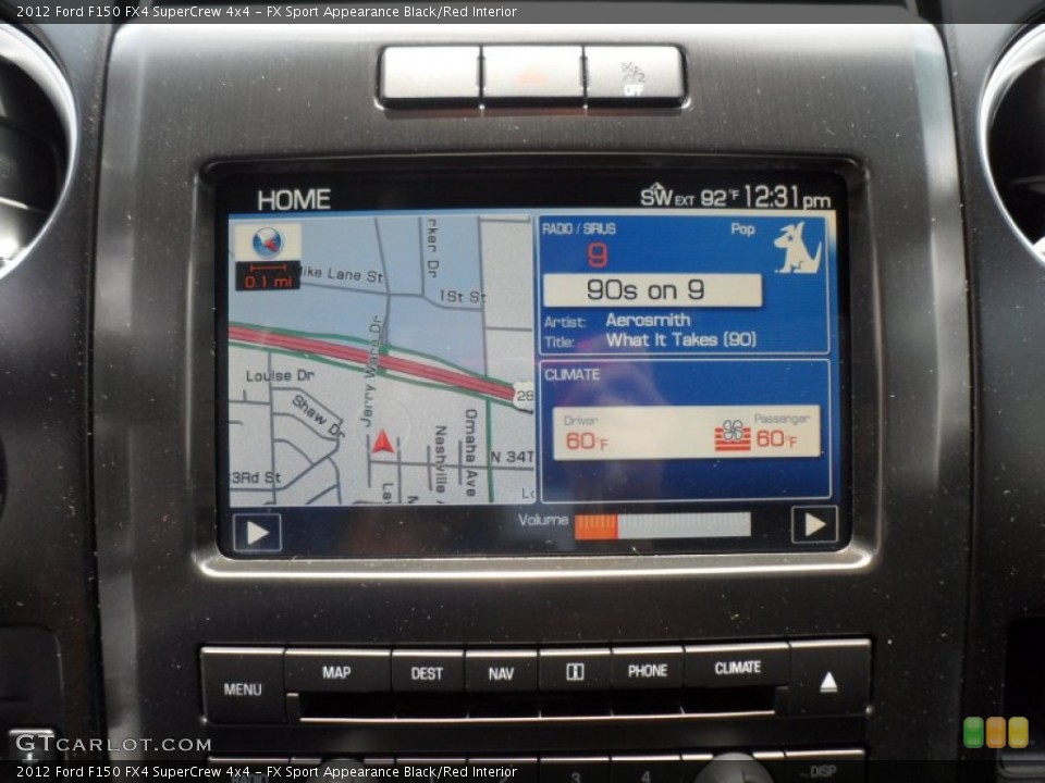 FX Sport Appearance Black/Red Interior Navigation for the 2012 Ford F150 FX4 SuperCrew 4x4 #67622043