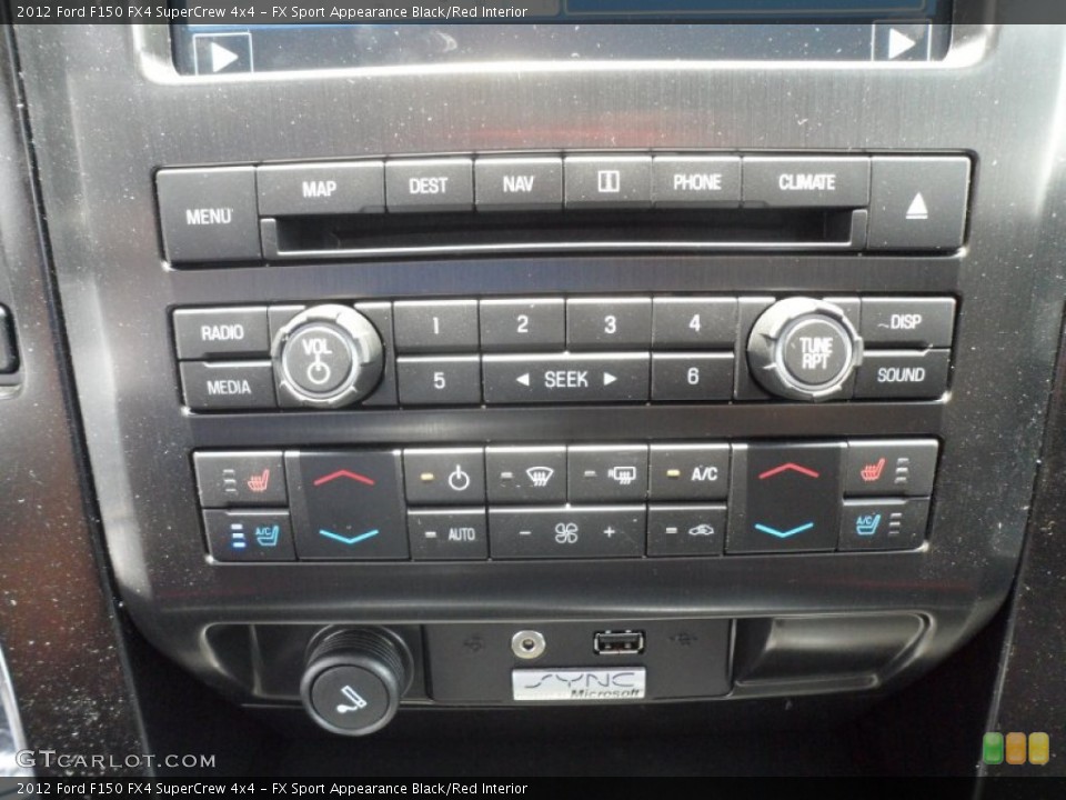 FX Sport Appearance Black/Red Interior Controls for the 2012 Ford F150 FX4 SuperCrew 4x4 #67622052