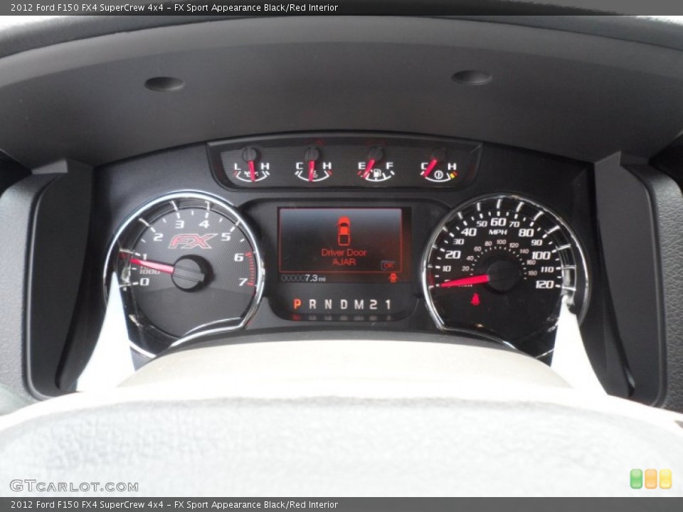 FX Sport Appearance Black/Red Interior Gauges for the 2012 Ford F150 FX4 SuperCrew 4x4 #67622106