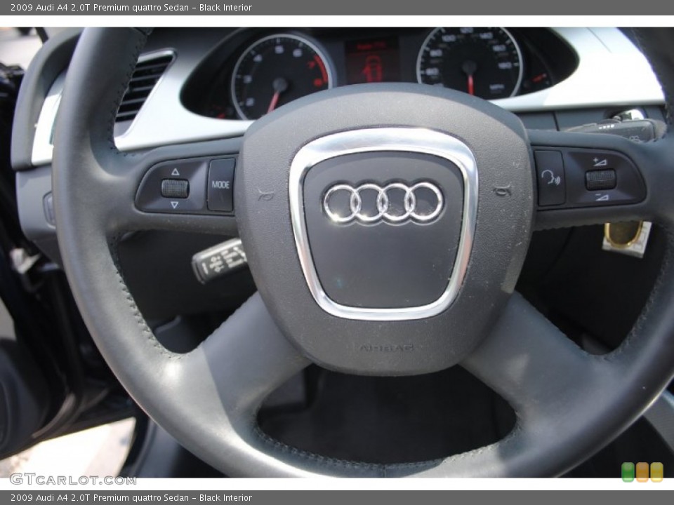 Black Interior Controls for the 2009 Audi A4 2.0T Premium quattro Sedan #67627470