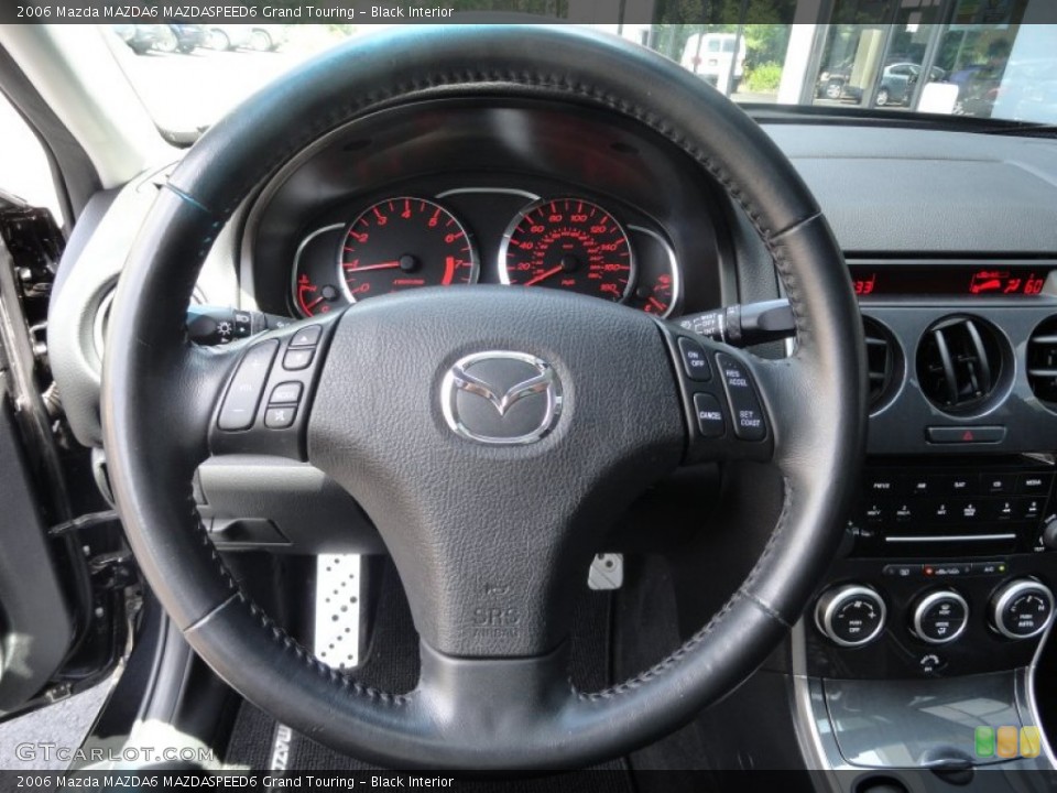 Black Interior Steering Wheel for the 2006 Mazda MAZDA6 MAZDASPEED6 Grand Touring #67632063