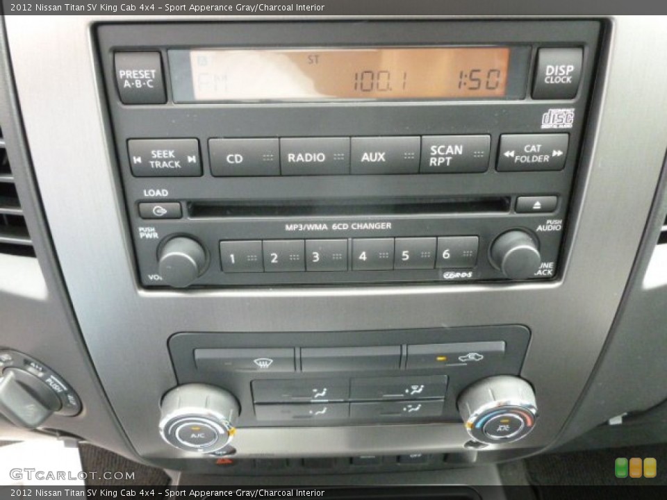 Sport Apperance Gray/Charcoal Interior Controls for the 2012 Nissan Titan SV King Cab 4x4 #67632642