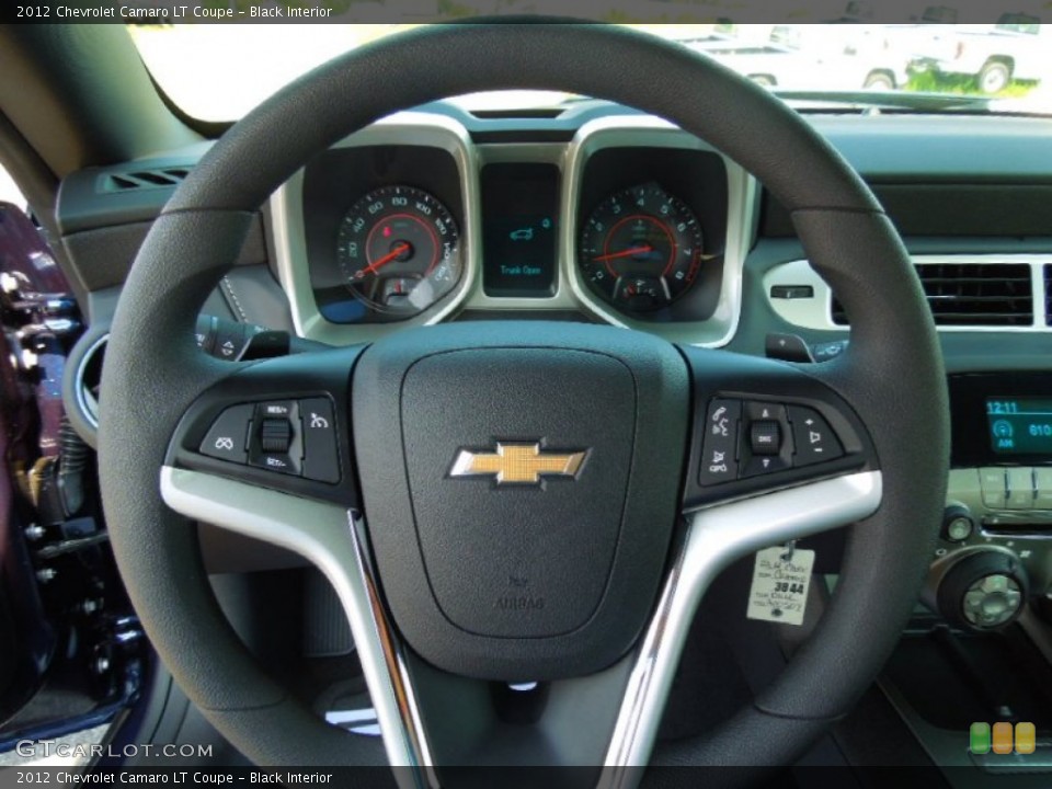 Black Interior Steering Wheel for the 2012 Chevrolet Camaro LT Coupe #67634325