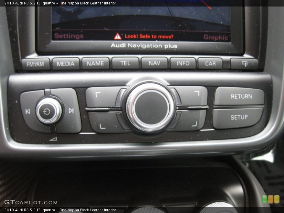 Fine Nappa Black Leather Interior Controls for the 2010 Audi R8 5.2 FSI quattro #67636209