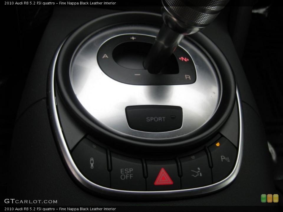 Fine Nappa Black Leather Interior Transmission for the 2010 Audi R8 5.2 FSI quattro #67636230
