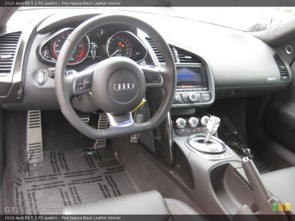 Fine Nappa Black Leather Interior Dashboard for the 2010 Audi R8 5.2 FSI quattro #67636260