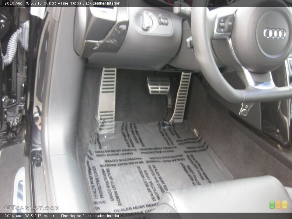 Fine Nappa Black Leather Interior Controls for the 2010 Audi R8 5.2 FSI quattro #67636278