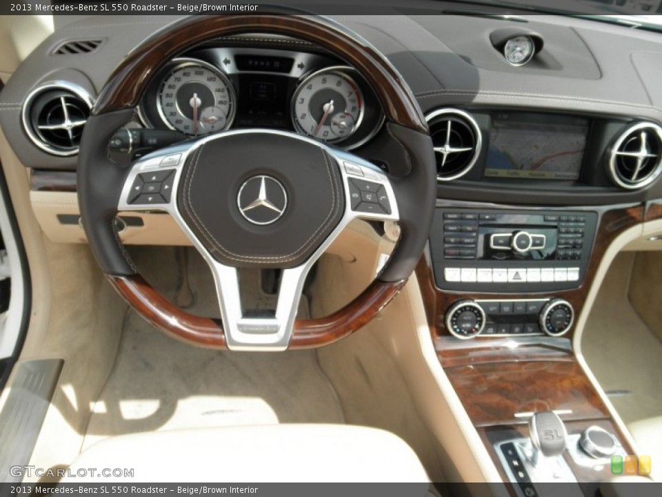 Beige/Brown Interior Dashboard for the 2013 Mercedes-Benz SL 550 Roadster #67636755