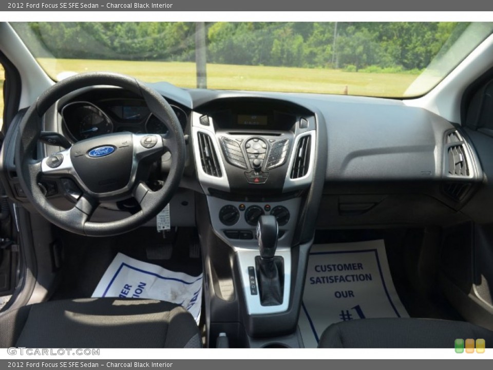 Charcoal Black Interior Dashboard for the 2012 Ford Focus SE SFE Sedan #67640592