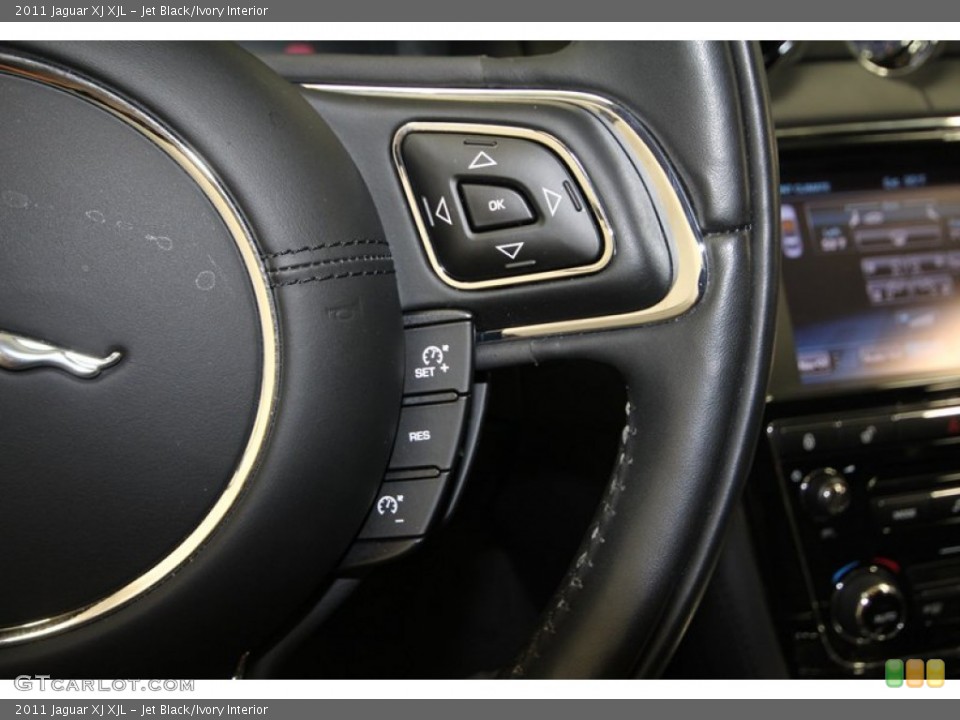 Jet Black/Ivory Interior Controls for the 2011 Jaguar XJ XJL #67643472