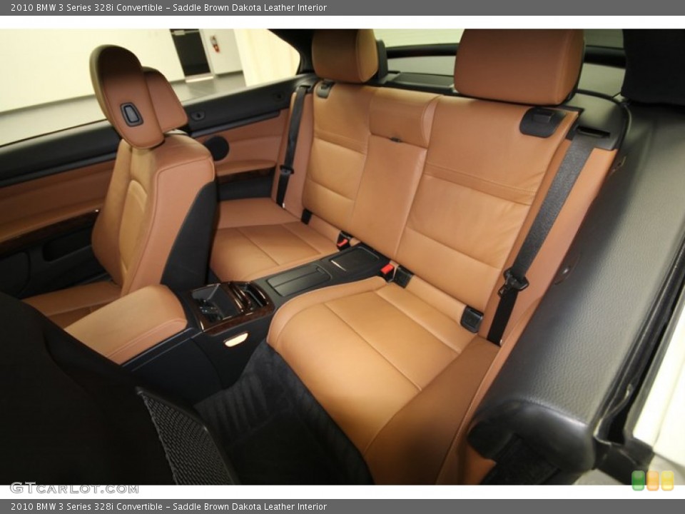 Saddle Brown Dakota Leather Interior Rear Seat for the 2010 BMW 3 Series 328i Convertible #67643586