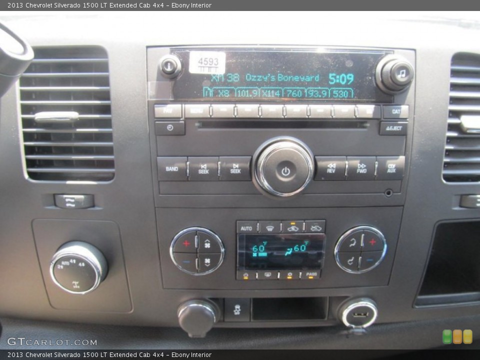 Ebony Interior Controls for the 2013 Chevrolet Silverado 1500 LT Extended Cab 4x4 #67646341
