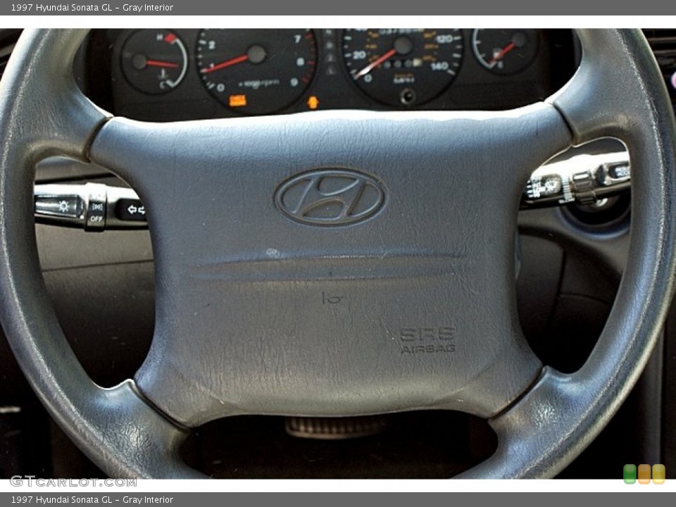Gray Interior Steering Wheel for the 1997 Hyundai Sonata GL #67647063