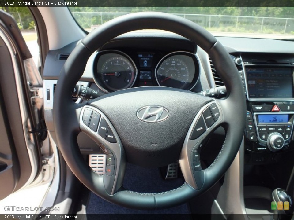 Black Interior Steering Wheel for the 2013 Hyundai Elantra GT #67649212