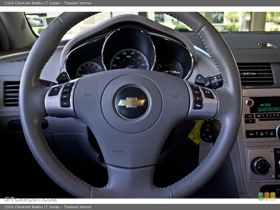 Titanium Interior Steering Wheel for the 2009 Chevrolet Malibu LT Sedan #67653076