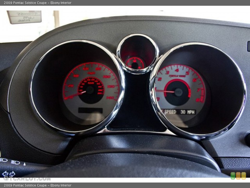 Ebony Interior Gauges for the 2009 Pontiac Solstice Coupe #67654207
