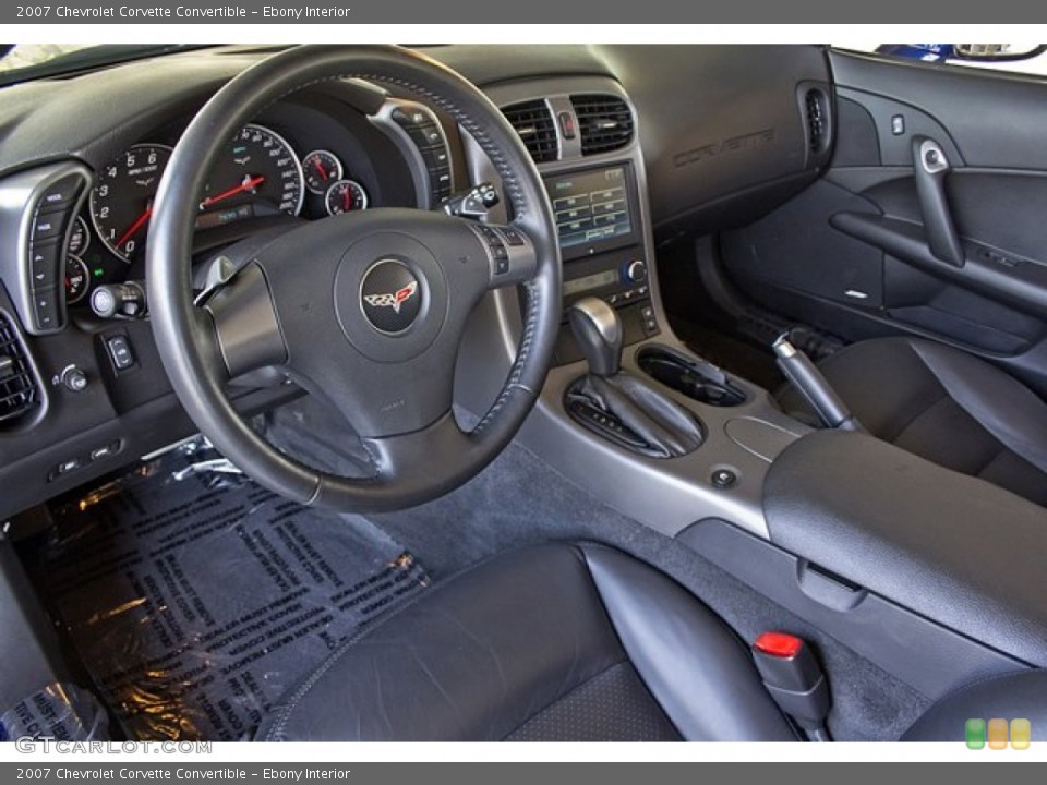 Ebony Interior Prime Interior for the 2007 Chevrolet Corvette Convertible #67654375