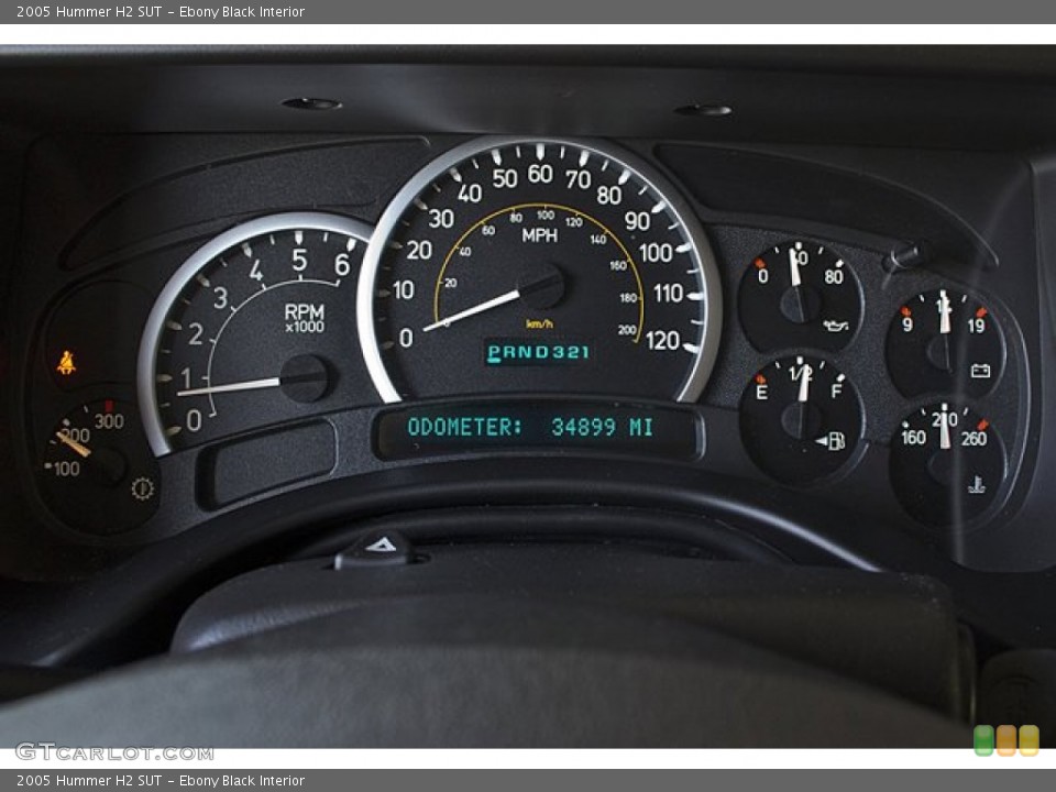 Ebony Black Interior Gauges for the 2005 Hummer H2 SUT #67655524
