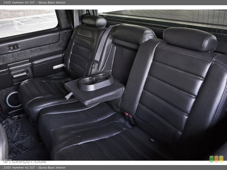 Ebony Black Interior Rear Seat for the 2005 Hummer H2 SUT #67655602