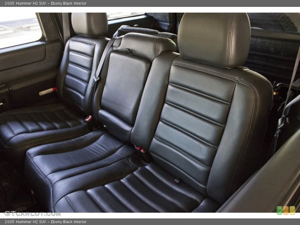 Ebony Black Interior Rear Seat for the 2005 Hummer H2 SUV #67655860