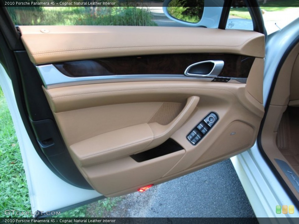 Cognac Natural Leather Interior Door Panel for the 2010 Porsche Panamera 4S #67657288