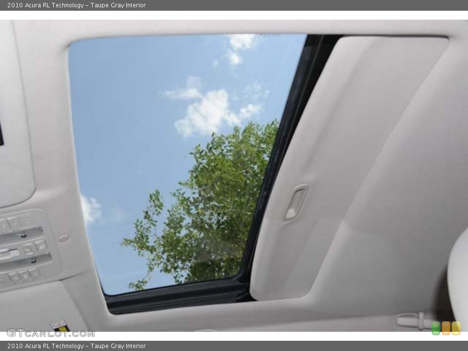 Taupe Gray Interior Sunroof for the 2010 Acura RL Technology #67658376