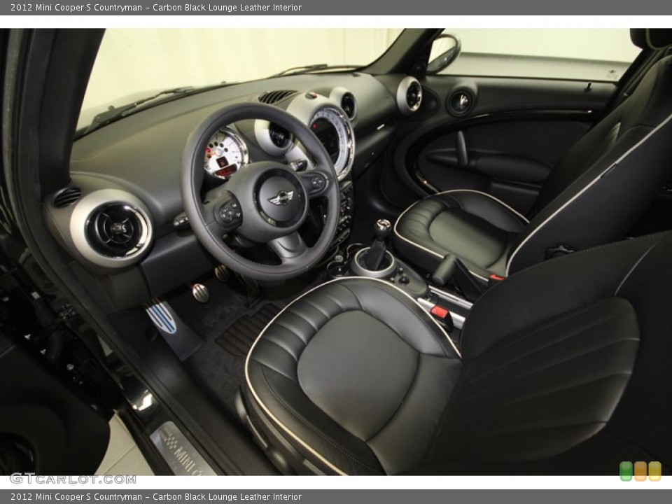 Carbon Black Lounge Leather Interior Prime Interior for the 2012 Mini Cooper S Countryman #67659289