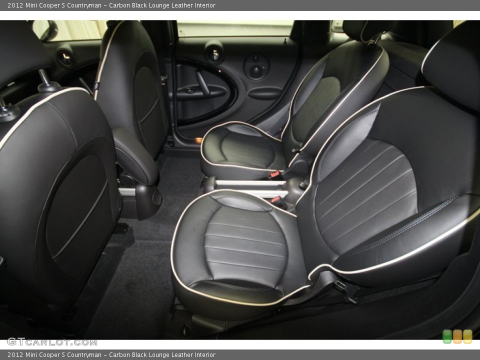 Carbon Black Lounge Leather Interior Rear Seat for the 2012 Mini Cooper S Countryman #67659325