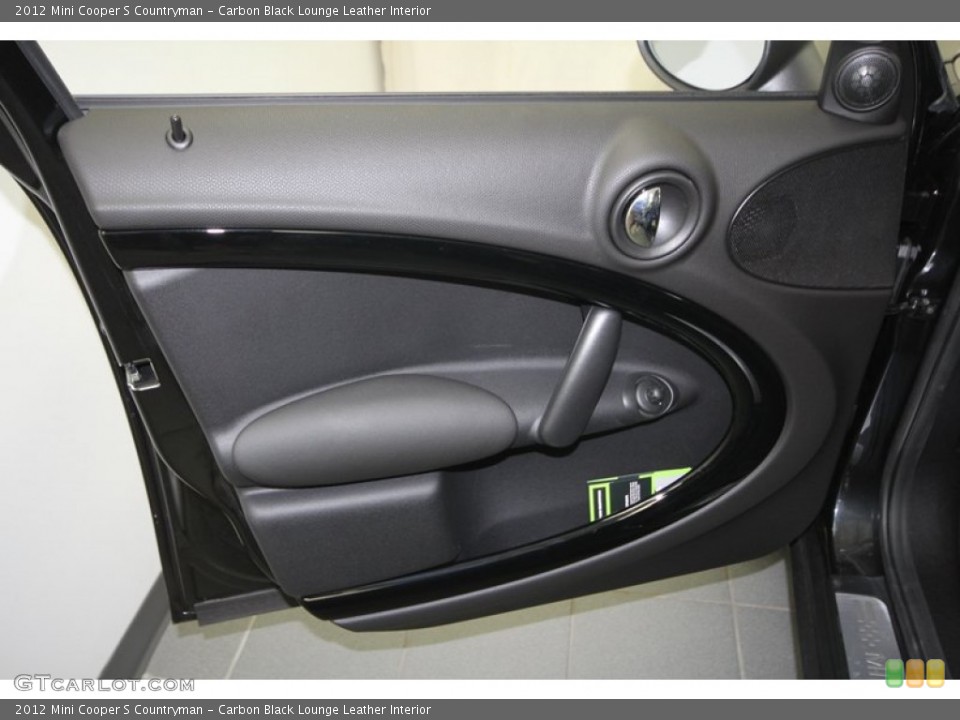 Carbon Black Lounge Leather Interior Door Panel for the 2012 Mini Cooper S Countryman #67659334