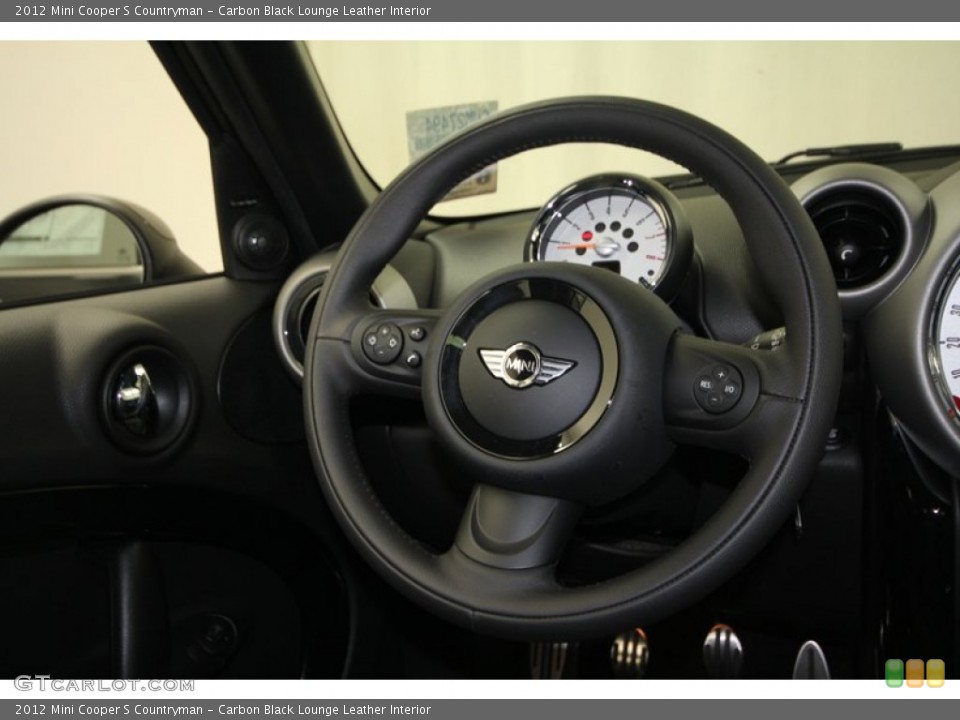 Carbon Black Lounge Leather Interior Steering Wheel for the 2012 Mini Cooper S Countryman #67659469