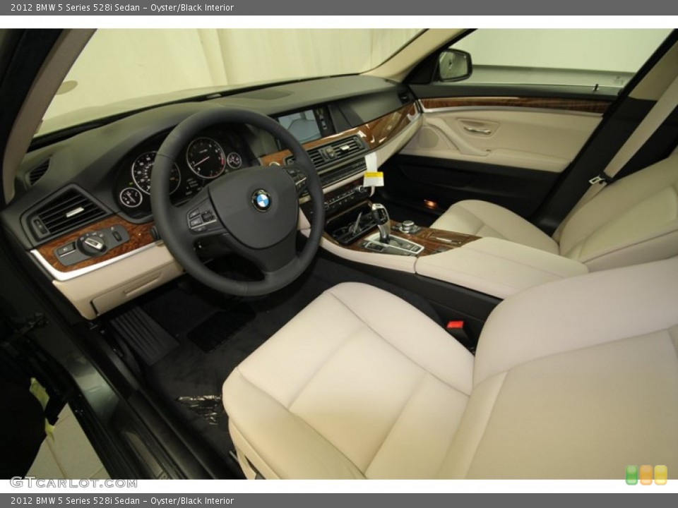 Oyster/Black Interior Prime Interior for the 2012 BMW 5 Series 528i Sedan #67661506