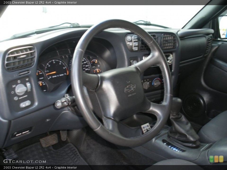 Graphite Interior Steering Wheel for the 2003 Chevrolet Blazer LS ZR2 4x4 #67661942