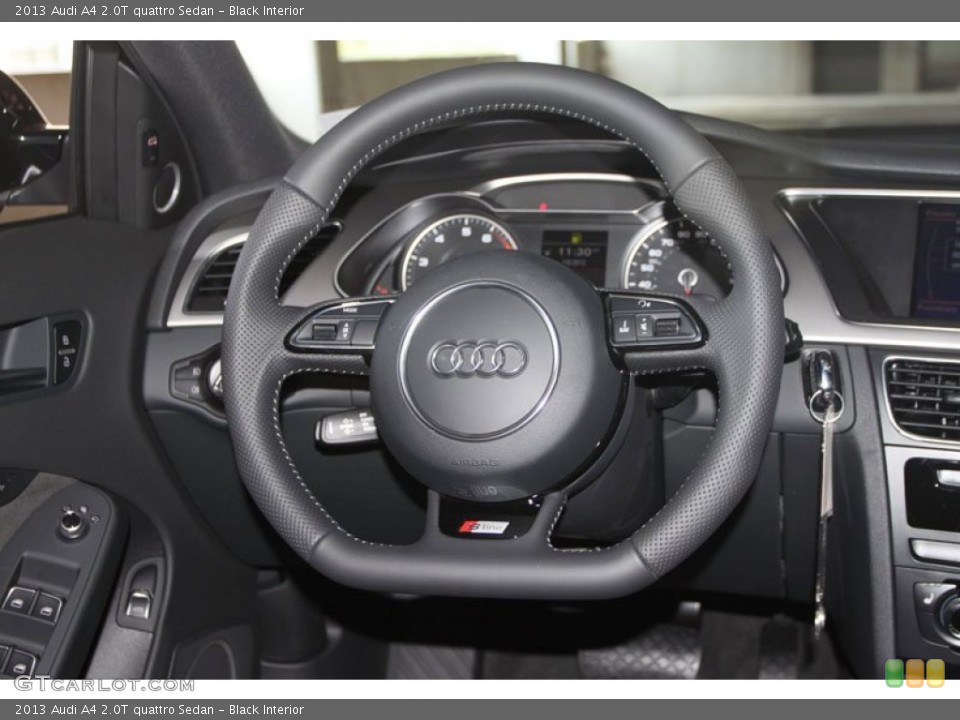 Black Interior Steering Wheel for the 2013 Audi A4 2.0T quattro Sedan #67662388
