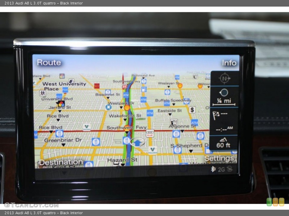 Black Interior Navigation for the 2013 Audi A8 L 3.0T quattro #67662670