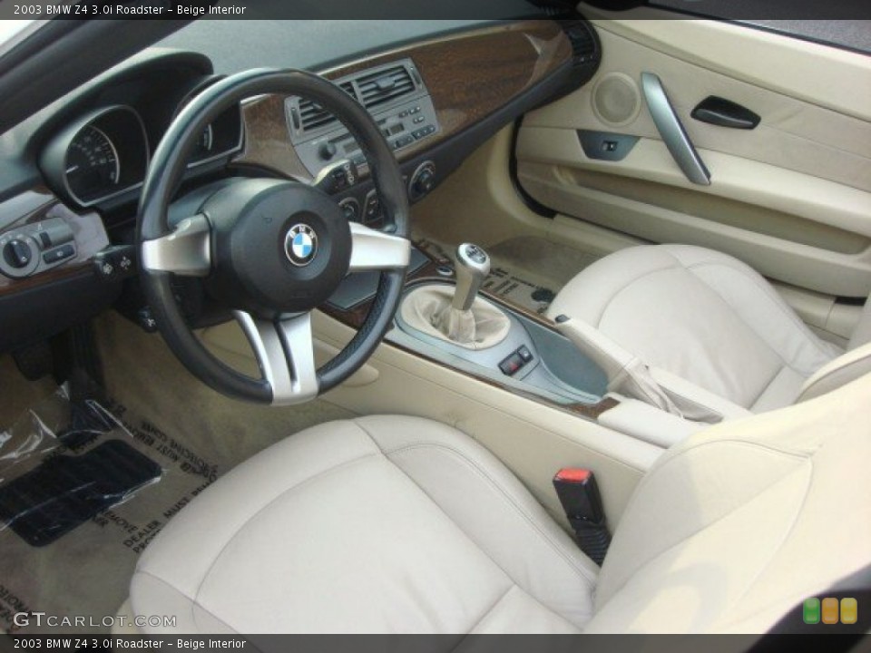 Beige Interior Prime Interior for the 2003 BMW Z4 3.0i Roadster #67671034