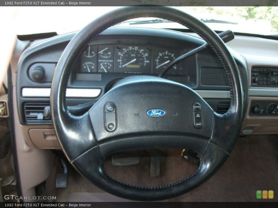 Beige Interior Steering Wheel for the 1992 Ford F250 XLT Extended Cab #67673788