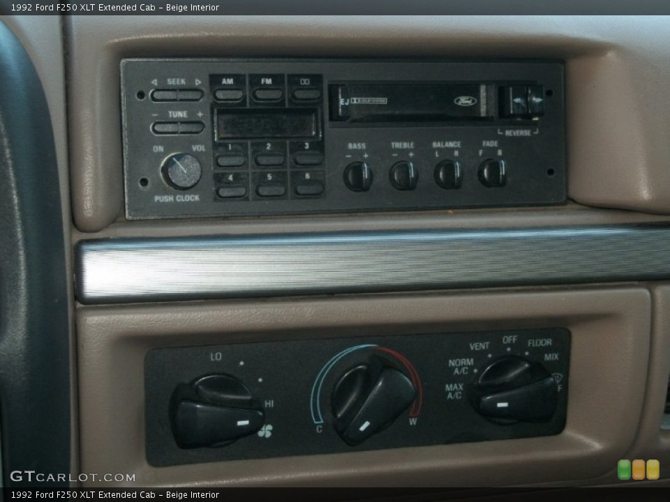 Beige Interior Controls for the 1992 Ford F250 XLT Extended Cab #67673803