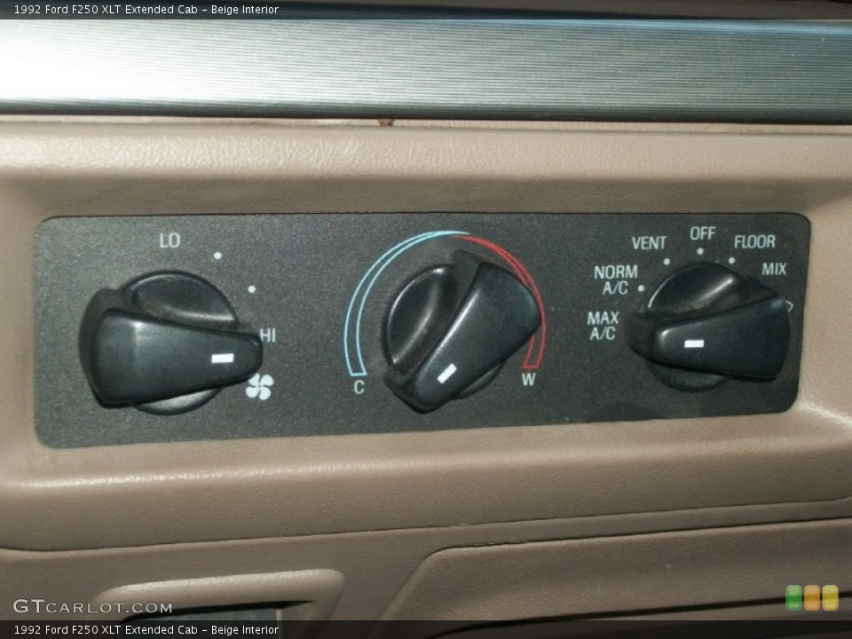 Beige Interior Controls for the 1992 Ford F250 XLT Extended Cab #67673821