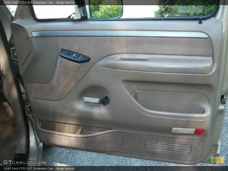 Beige Interior Door Panel for the 1992 Ford F250 XLT Extended Cab #67673893