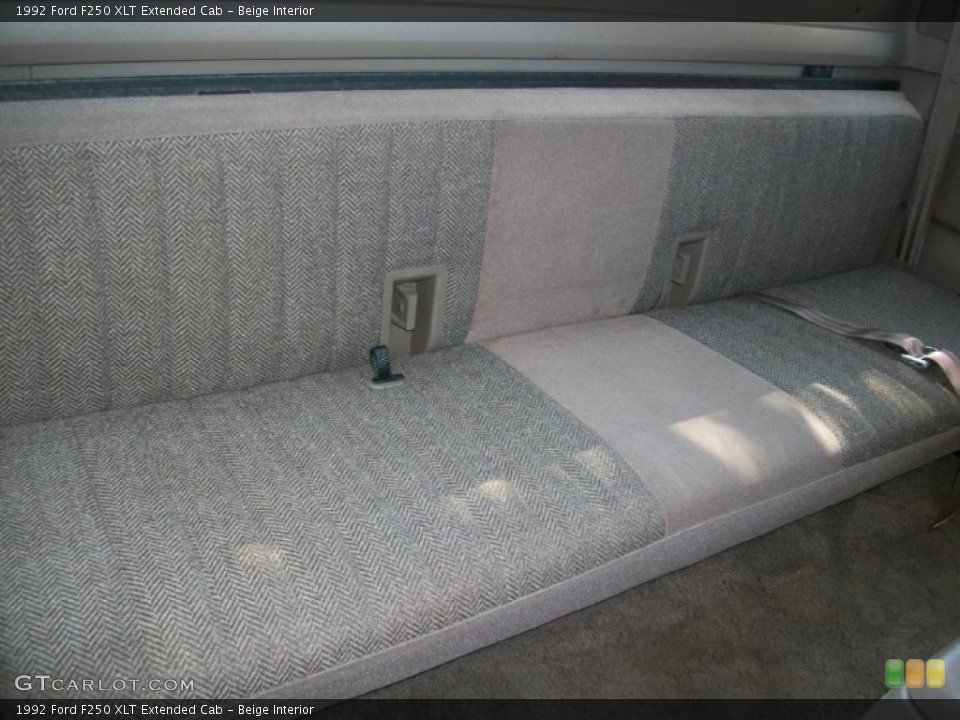 Beige Interior Rear Seat for the 1992 Ford F250 XLT Extended Cab #67673902