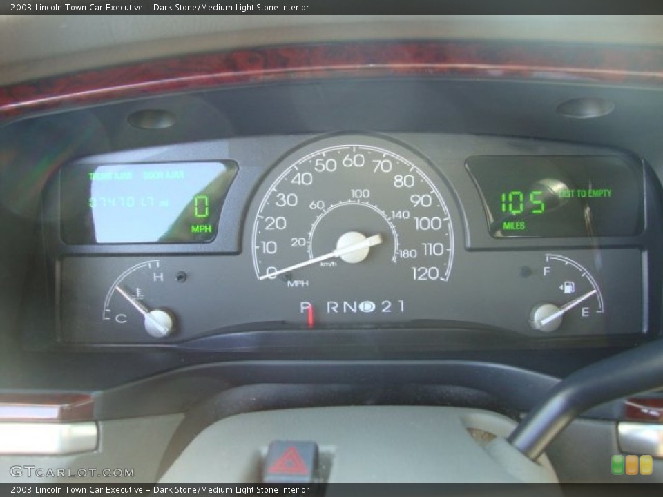 Dark Stone/Medium Light Stone Interior Gauges for the 2003 Lincoln Town Car Executive #67674007