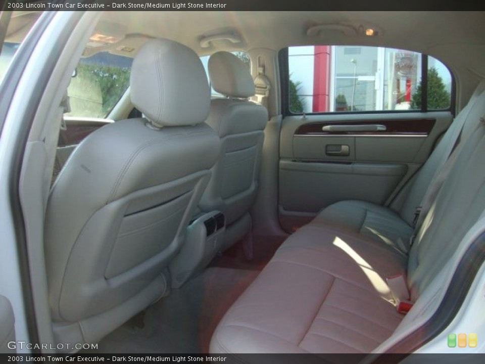 Dark Stone/Medium Light Stone Interior Rear Seat for the 2003 Lincoln Town Car Executive #67674046