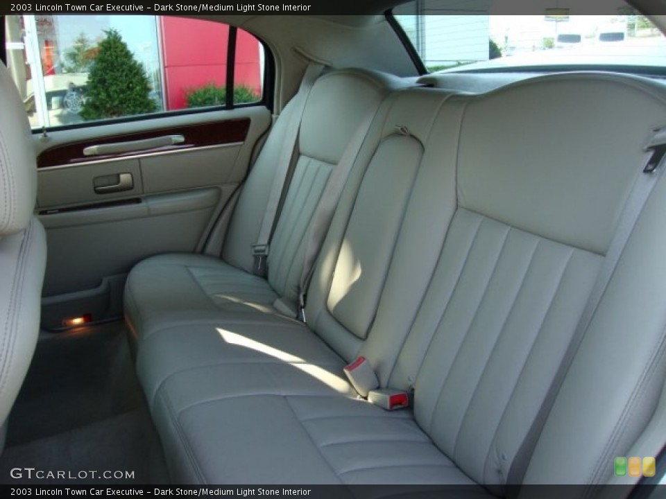 Dark Stone/Medium Light Stone Interior Rear Seat for the 2003 Lincoln Town Car Executive #67674052
