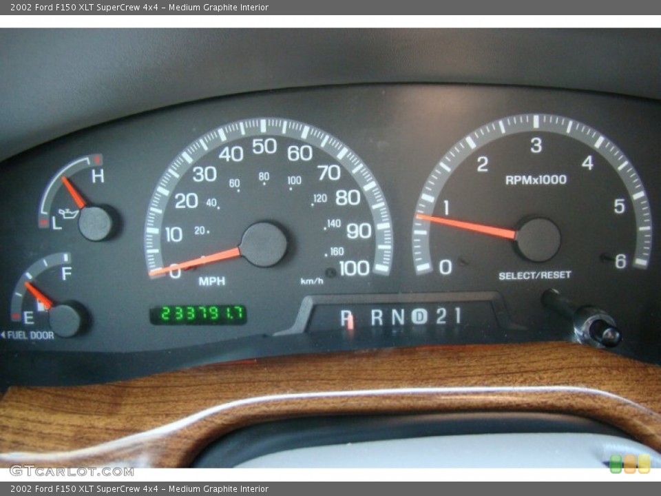 Medium Graphite Interior Gauges for the 2002 Ford F150 XLT SuperCrew 4x4 #67674779