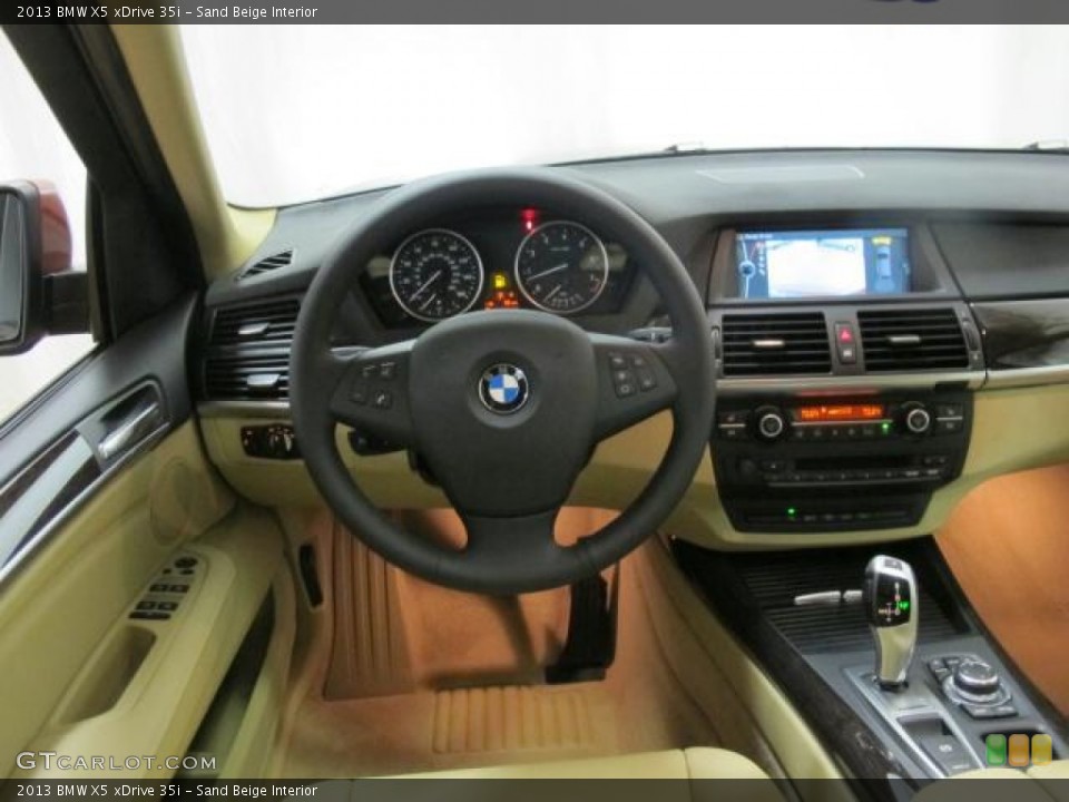 Sand Beige Interior Dashboard for the 2013 BMW X5 xDrive 35i #67678387