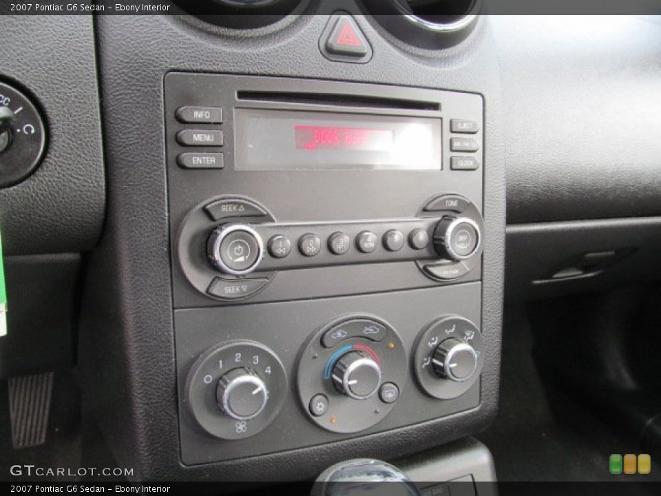 Ebony Interior Controls for the 2007 Pontiac G6 Sedan #67679308