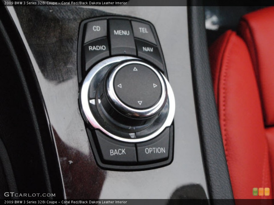 Coral Red/Black Dakota Leather Interior Controls for the 2009 BMW 3 Series 328i Coupe #67681111