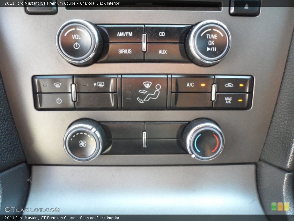 Charcoal Black Interior Controls for the 2011 Ford Mustang GT Premium Coupe #67683145