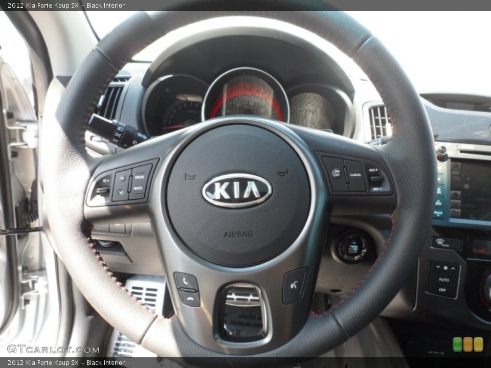 Black Interior Steering Wheel for the 2012 Kia Forte Koup SX #67685353